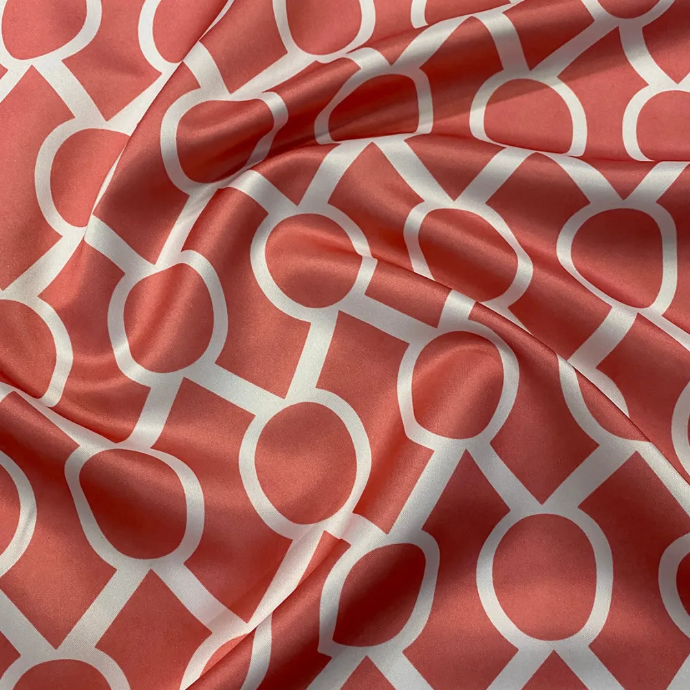 Halo Print (Lamour) Table Napkin in Coral