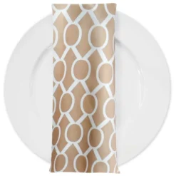 Halo Print (Lamour) Table Napkin in Taupe