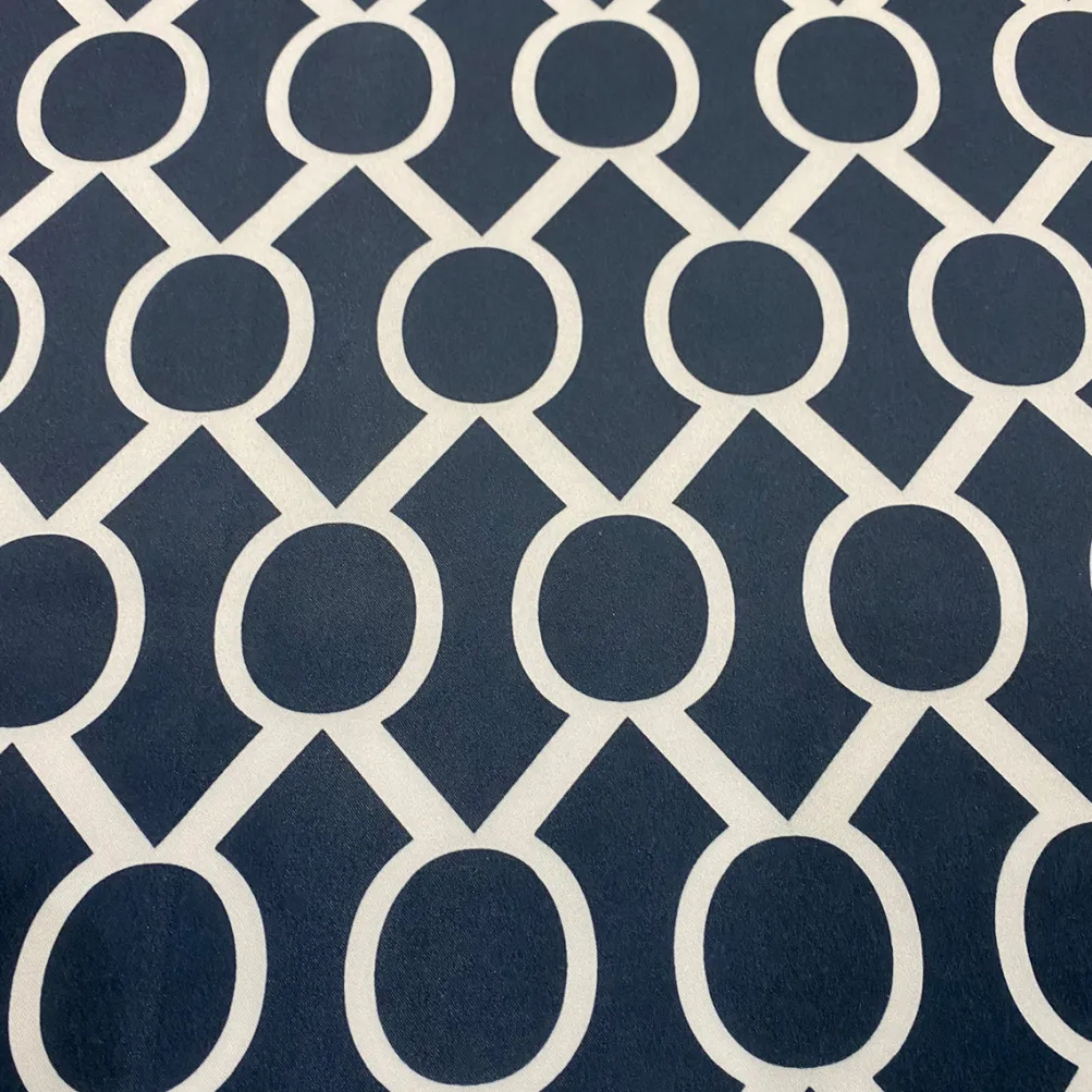 Halo Print (Lamour) Table Runner in Navy
