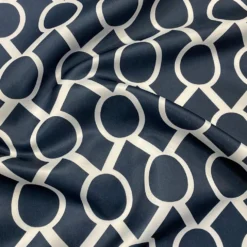 Halo Print (Lamour) Table Runner in Navy