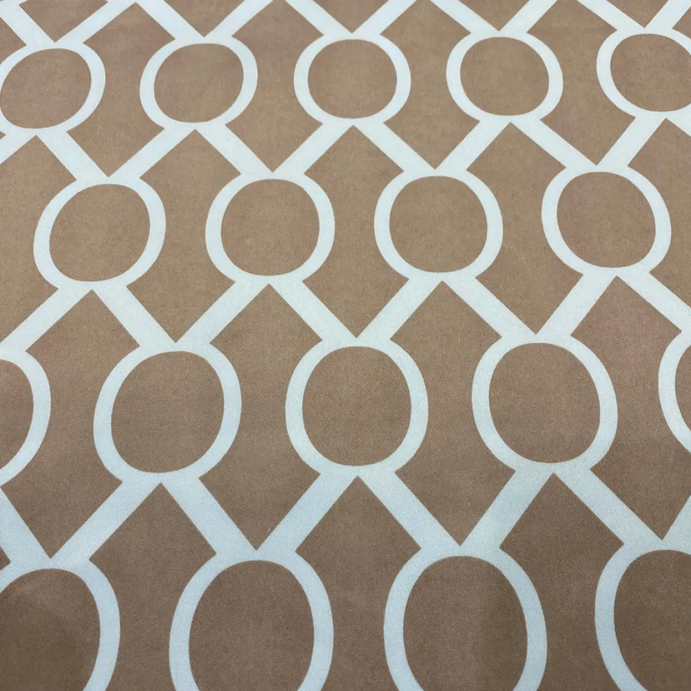 Halo Print (Lamour) Table Runner in Taupe