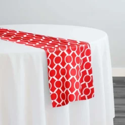 Halo Print (Lamour) Table Runner in Red