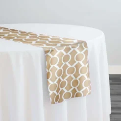 Halo Print (Lamour) Table Runner in Khaki