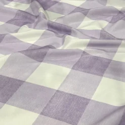 Hampton Checker (Poly Print) Table Linen in Lilac