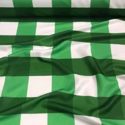 Hampton Checker (Poly Print) Table Runner in Green