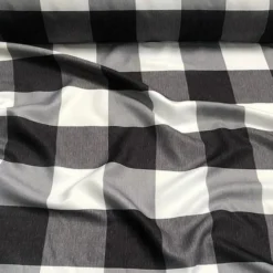 Hampton Checker (Poly Print) Table Runner in Black