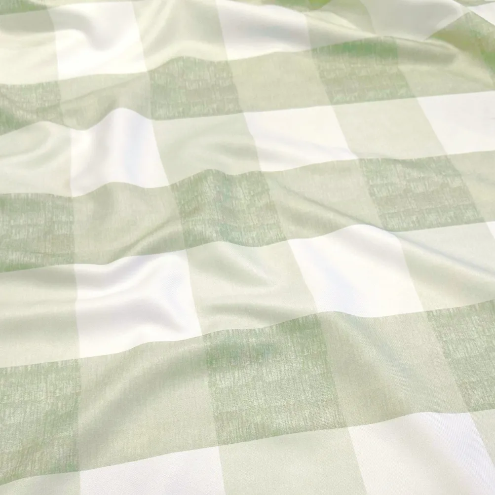 Hampton Checker (Poly Print) Table Runner in Sage