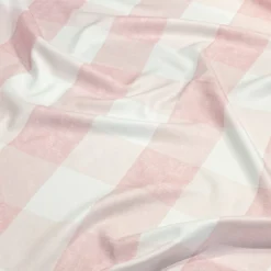 Hampton Checker (Poly Print) Table Runner in Dusty Rose