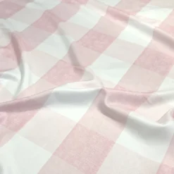 Hampton Checker (Poly Print) Table Runner in Dusty Rose
