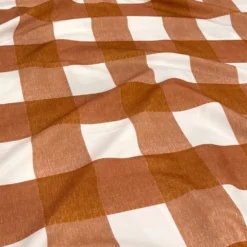 Hampton Checker (Poly Print) Table Runner in Rust