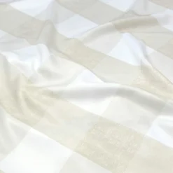 Hampton Checker (Poly Print) Table Linen in Taupe