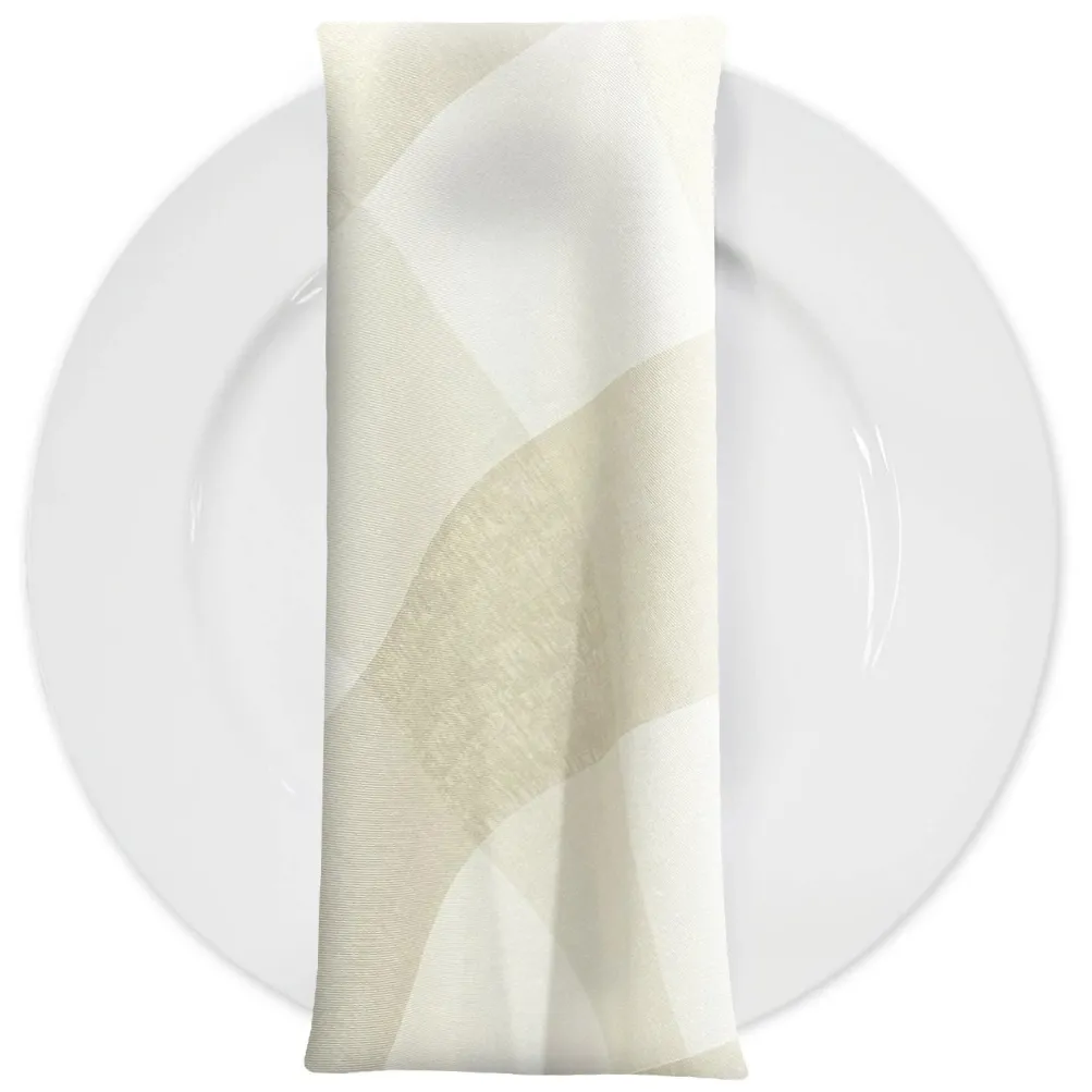 Hampton Checker (Poly Print) Table Napkin in Taupe