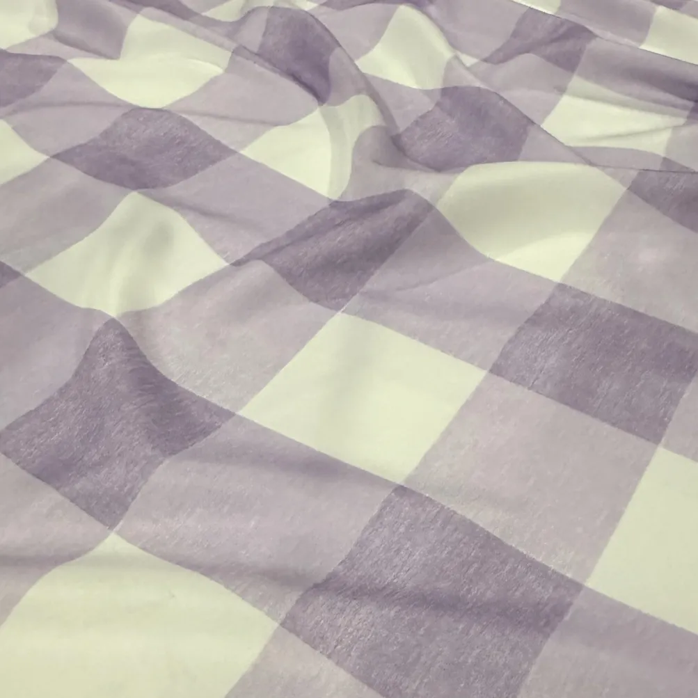 Hampton Checker (Poly Print) Table Napkin in Lilac