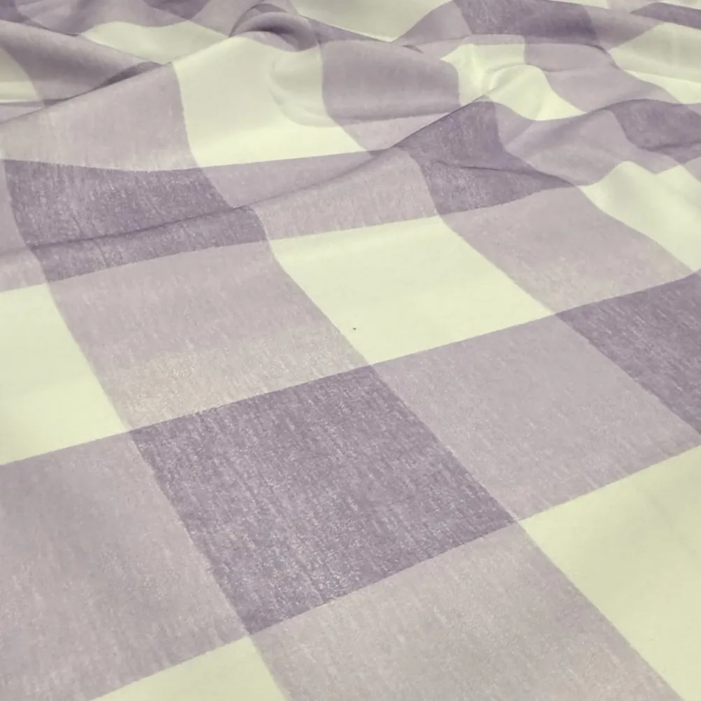 Hampton Checker (Poly Print) Table Napkin in Lilac