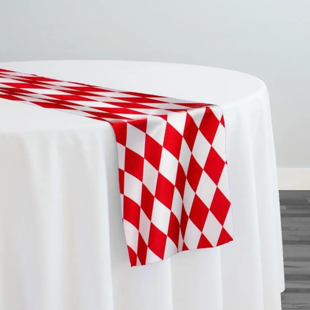 Harlequin Print (Lamour) Table Runner in Red
