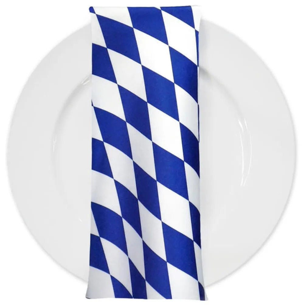 Harlequin Print (Lamour) Table Napkin in Royal