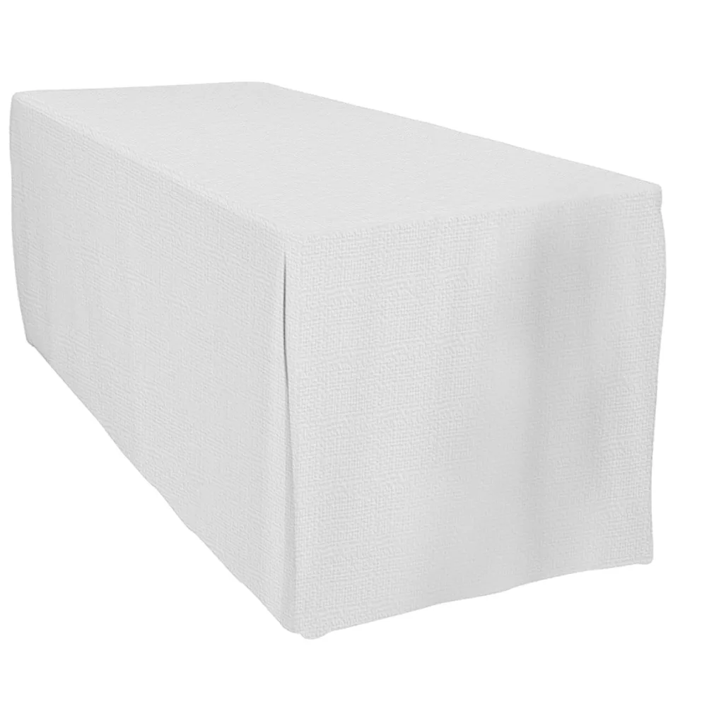 Imitation Burlap (100% Poly) Banquet Fitted Tablecloths - Hospitality Line