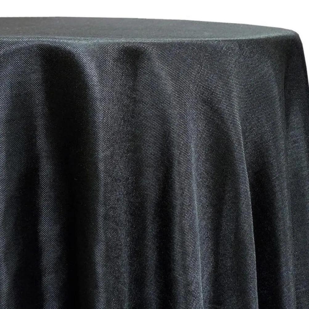 Imitation Burlap Table Linen in Black