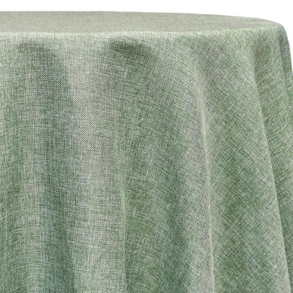 Imitation Burlap Table Linen in Sage