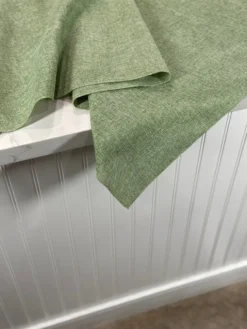 Imitation Burlap Table Linen in Sage