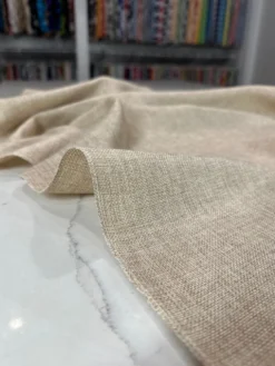 Imitation Burlap Table Linen in Wheat