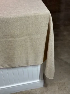 Imitation Burlap Table Linen in Wheat