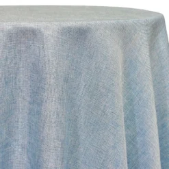 Imitation Burlap Table Linen in LT Blue