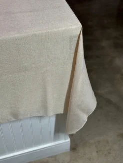 Imitation Burlap Table Linen in Sand