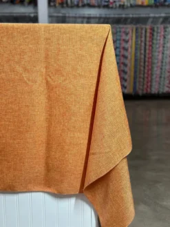 Imitation Burlap Table Linen in Tangerine