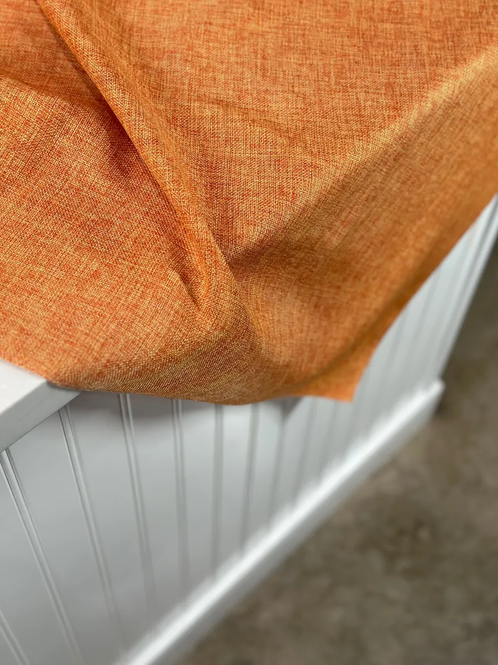 Imitation Burlap Table Linen in Tangerine