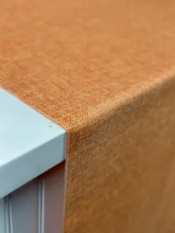Imitation Burlap Table Linen in Tangerine