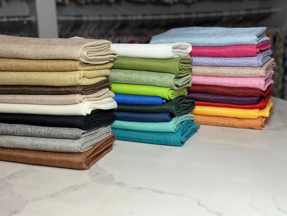 Imitation Burlap Table Linen in Tangerine