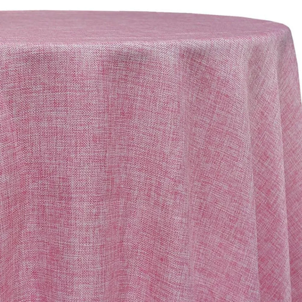 Imitation Burlap Table Linen in Pink