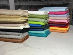 Imitation Burlap Table Linen in Pink