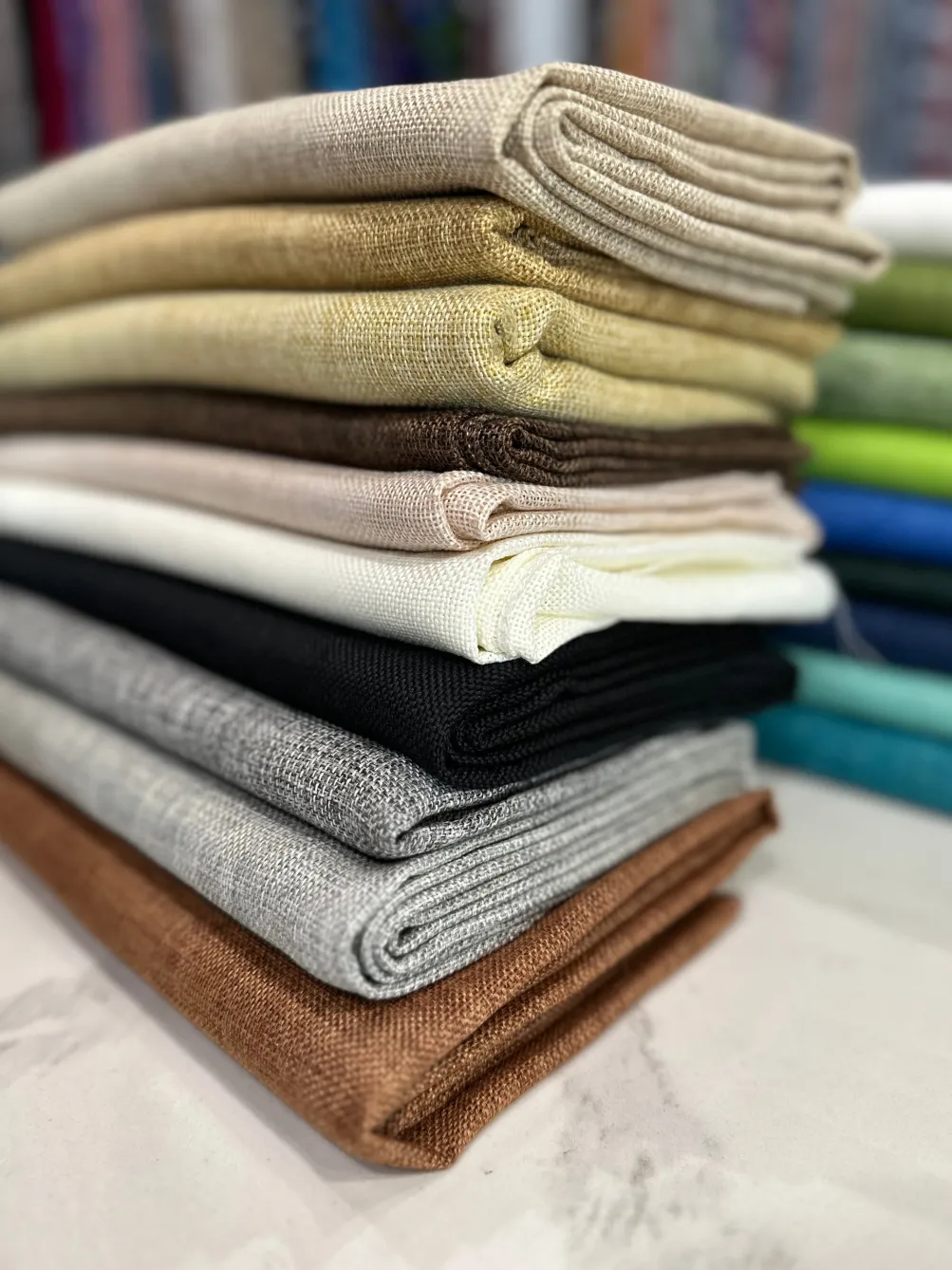 Imitation Burlap Table Linen in Natural