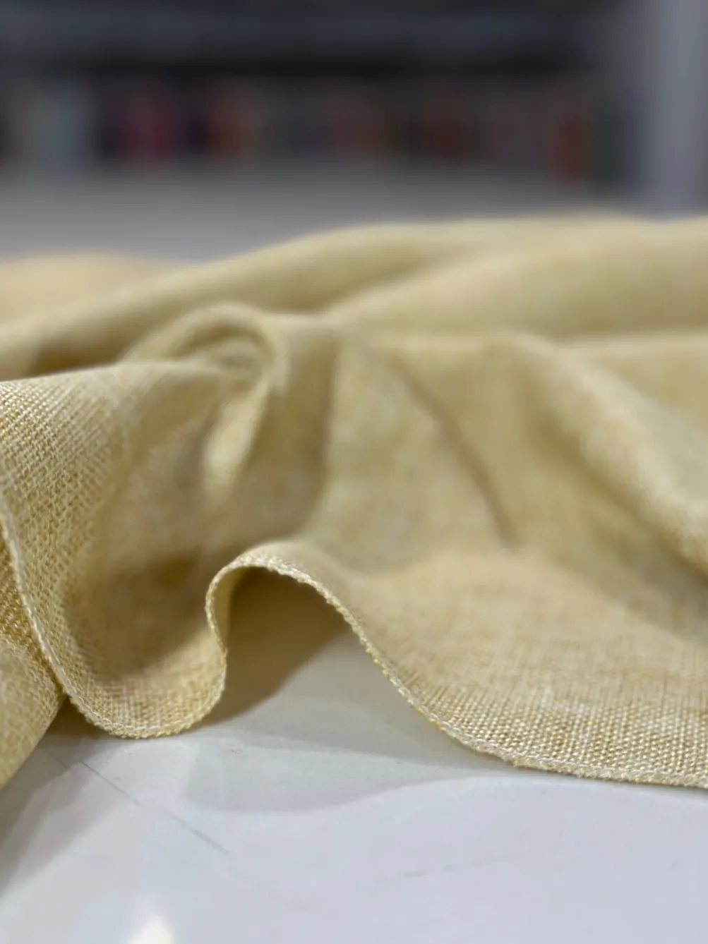 Imitation Burlap Table Linen in Natural