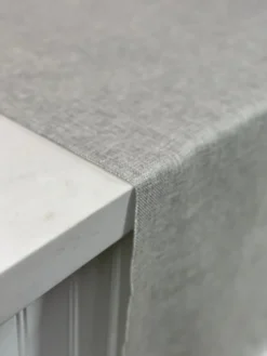 Imitation Burlap Table Linen in Silver