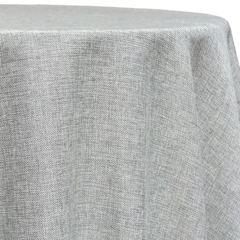 Imitation Burlap Table Linen in Silver