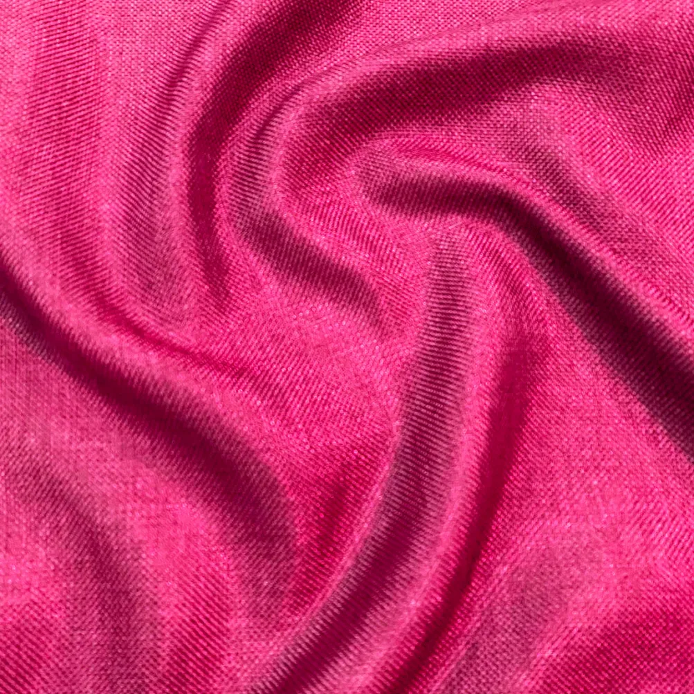 Imitation Burlap Table Linen in Hot Pink