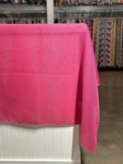 Imitation Burlap Table Linen in Hot Pink