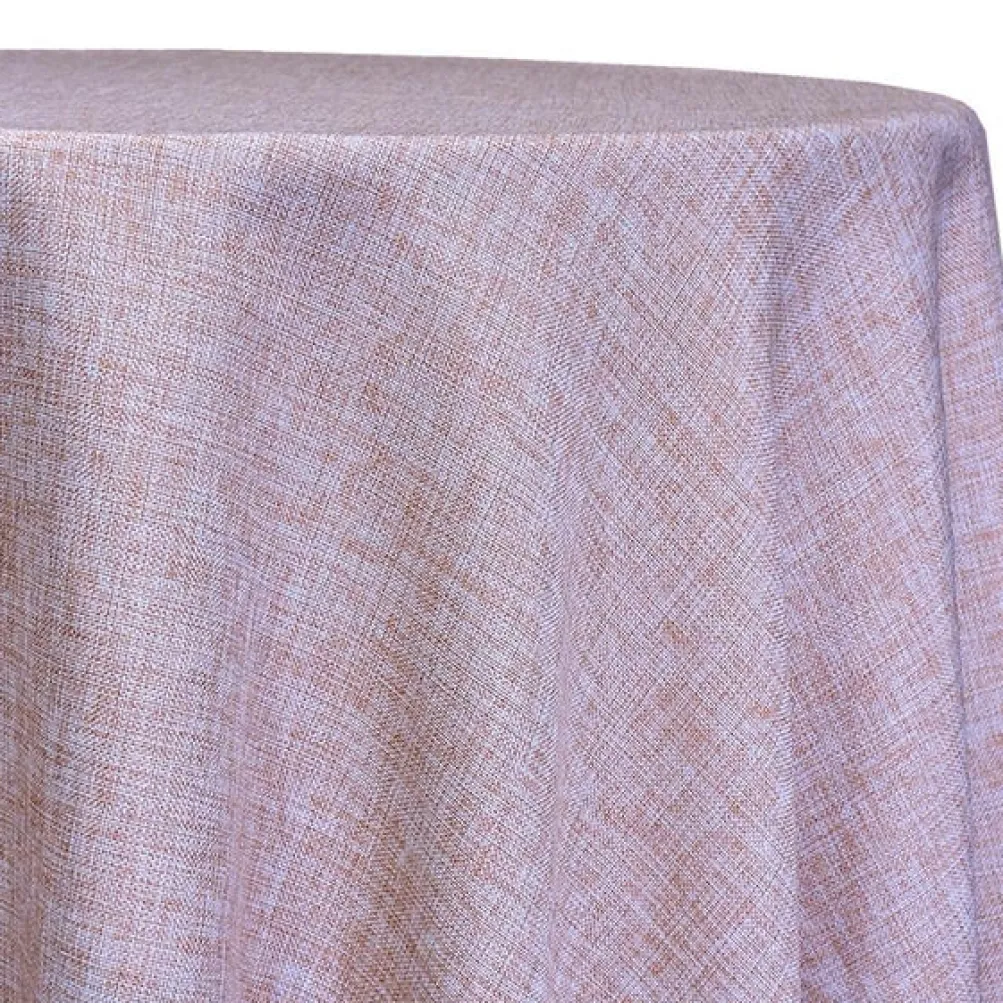 Imitation Burlap Table Linen in Blush