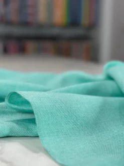 Imitation Burlap Table Linen in Teal Green