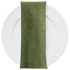 Imitation Burlap Table Napkin in Willow Green