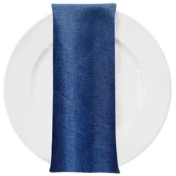 Imitation Burlap Table Napkin in Navy