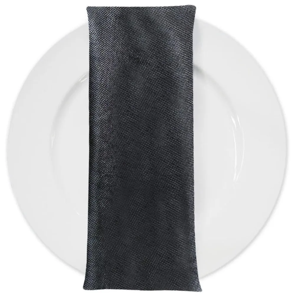 Imitation Burlap Table Napkin in Black