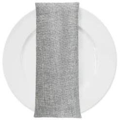 Imitation Burlap Table Napkin in Silver