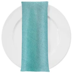 Imitation Burlap Table Napkin in Teal Green