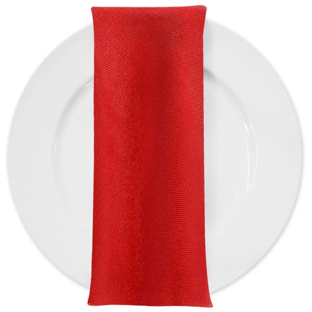 Imitation Burlap Table Napkin in Red