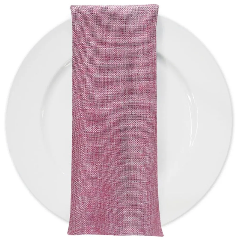 Imitation Burlap Table Napkin in Pink