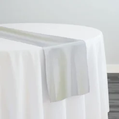 Imitation Burlap Table Runner in Ivory